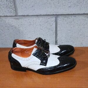 Vintage Ferro Aldo Brown And White Dress Shoes Mens Size 10 (B6)